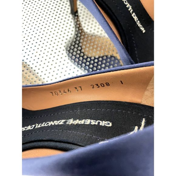 Guiseppe Zannotti  French Blue Satin Heels - Picture 8 of 8